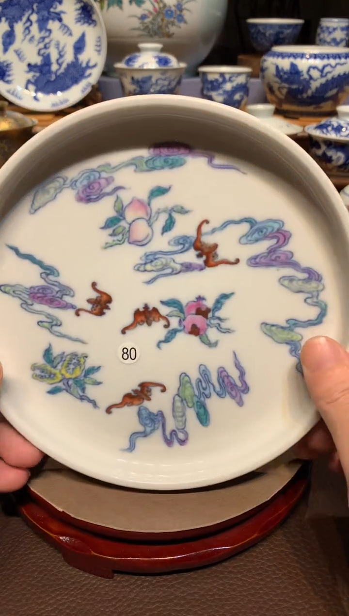 啦****180斗彩三多的壶承cl127