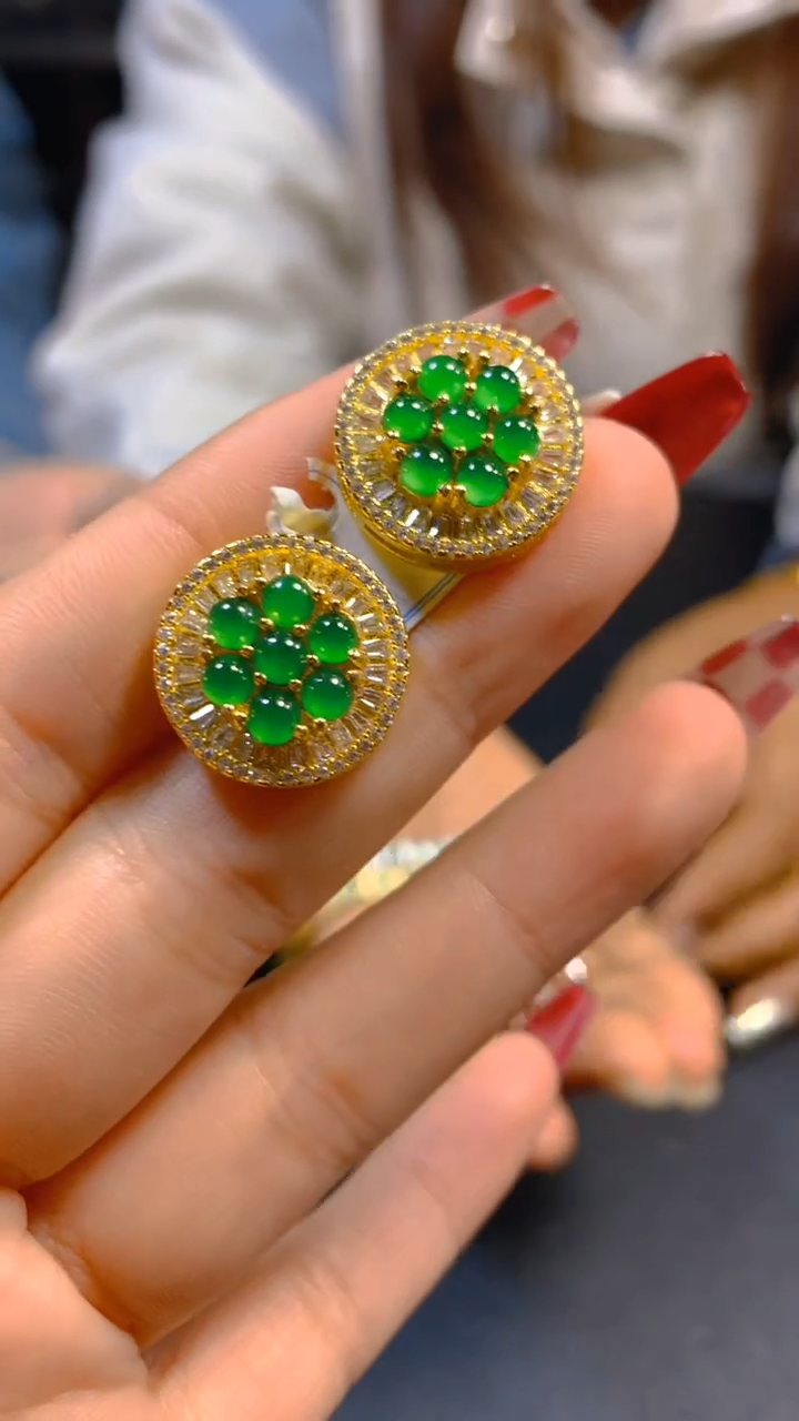 【闪购商品】翡翠耳饰未镶嵌0531704027多样性发一