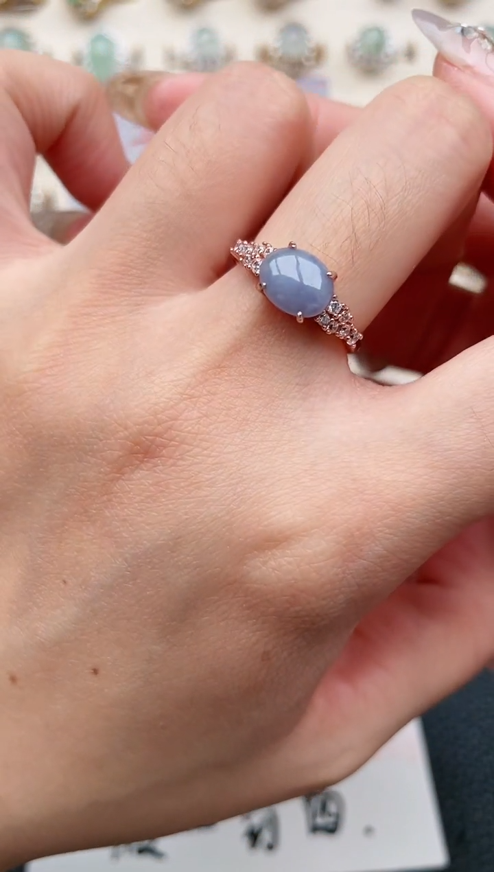 【闪购商品】翡翠戒指银S925镶嵌1111