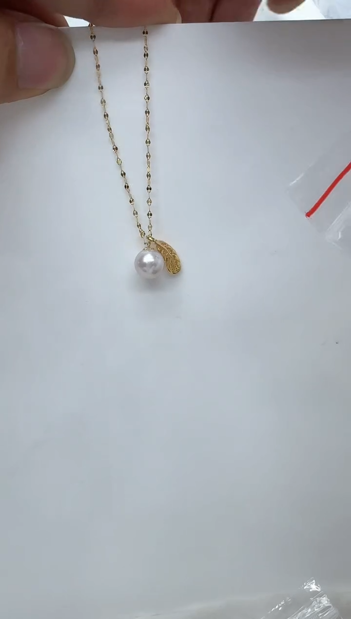 【闪购商品】淡水珍珠颈饰18K金镶嵌清货