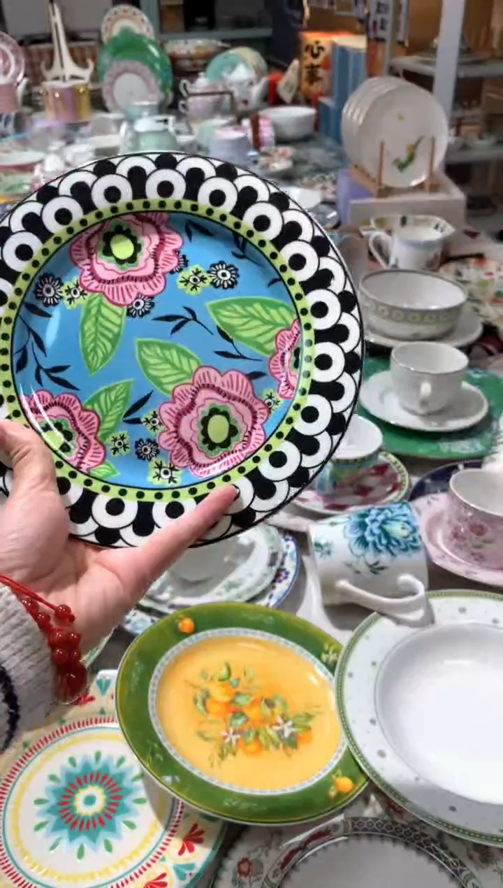 【闪购商品】瓷片陶瓷原单CC099餐具1个8寸