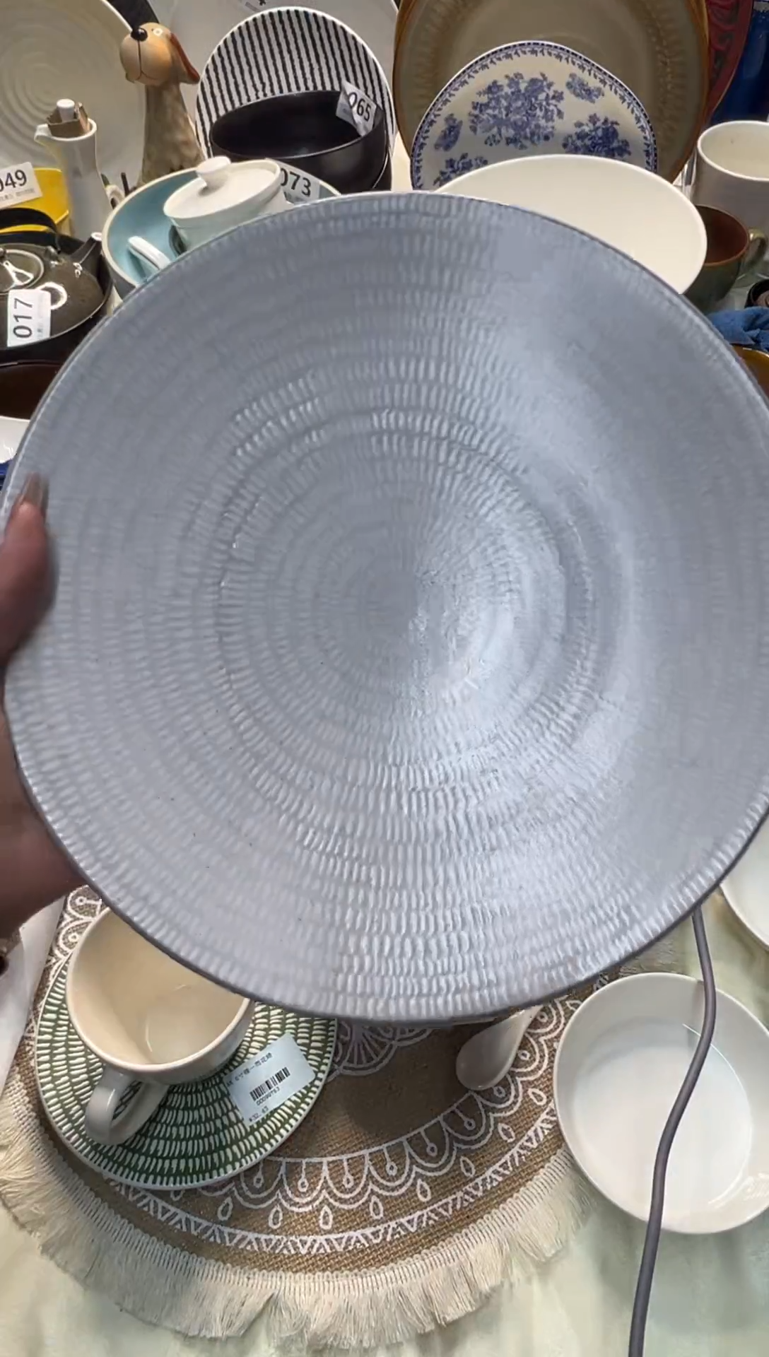 新骨瓷096瑕疵 雨花台粉 11寸平盘 全标