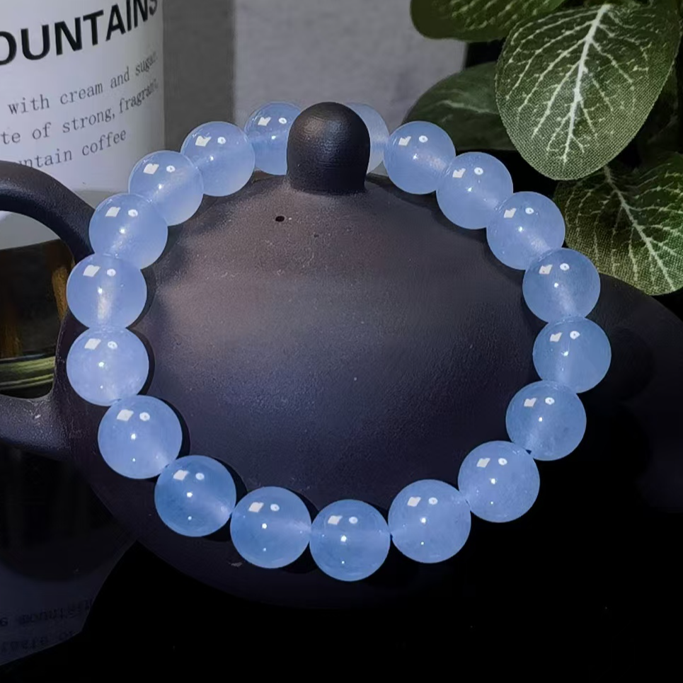 冰种海蓝宝手链-多样性发其一