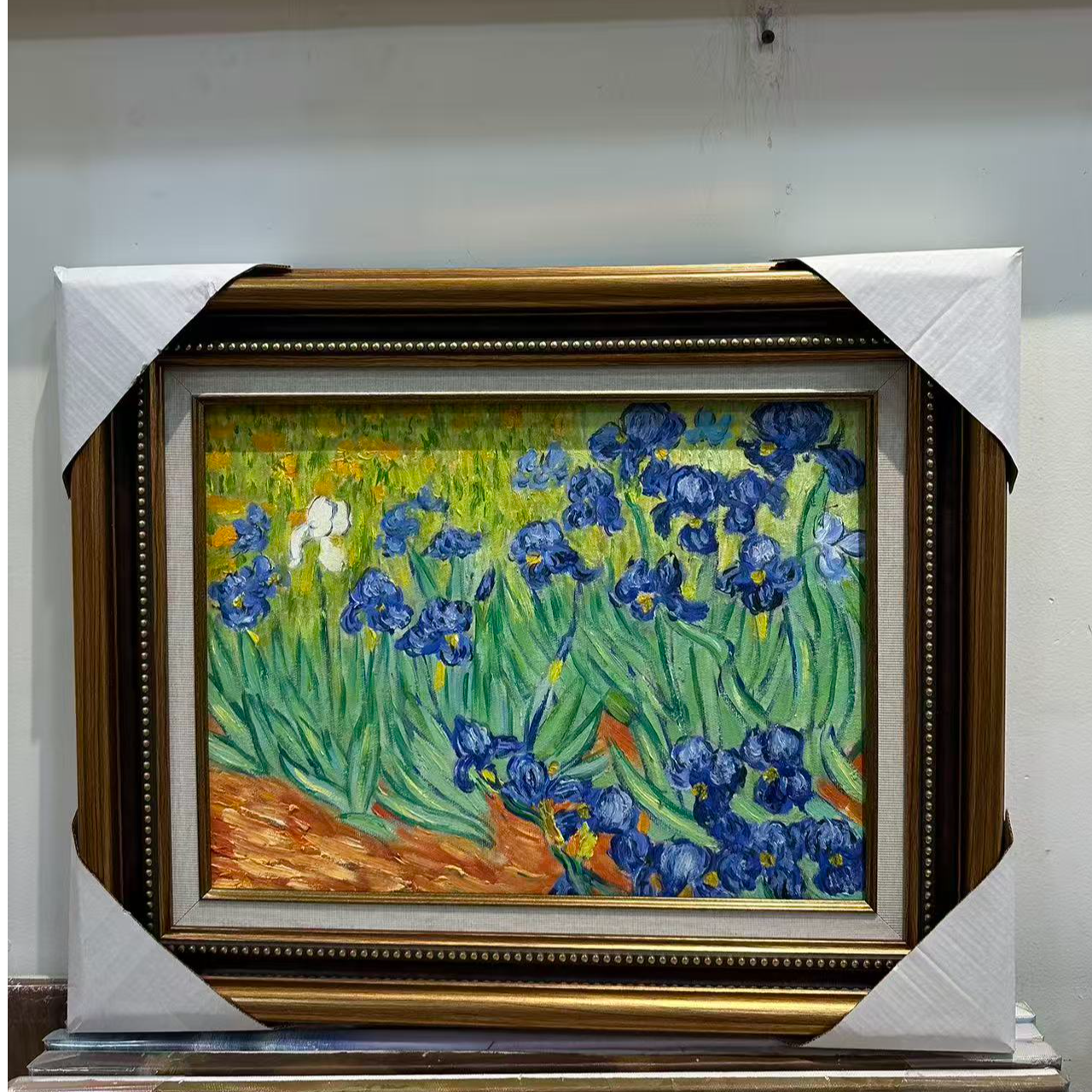 [经典名画系列] 美式餐厅卧室挂画百搭装饰画带装裱55*45cm