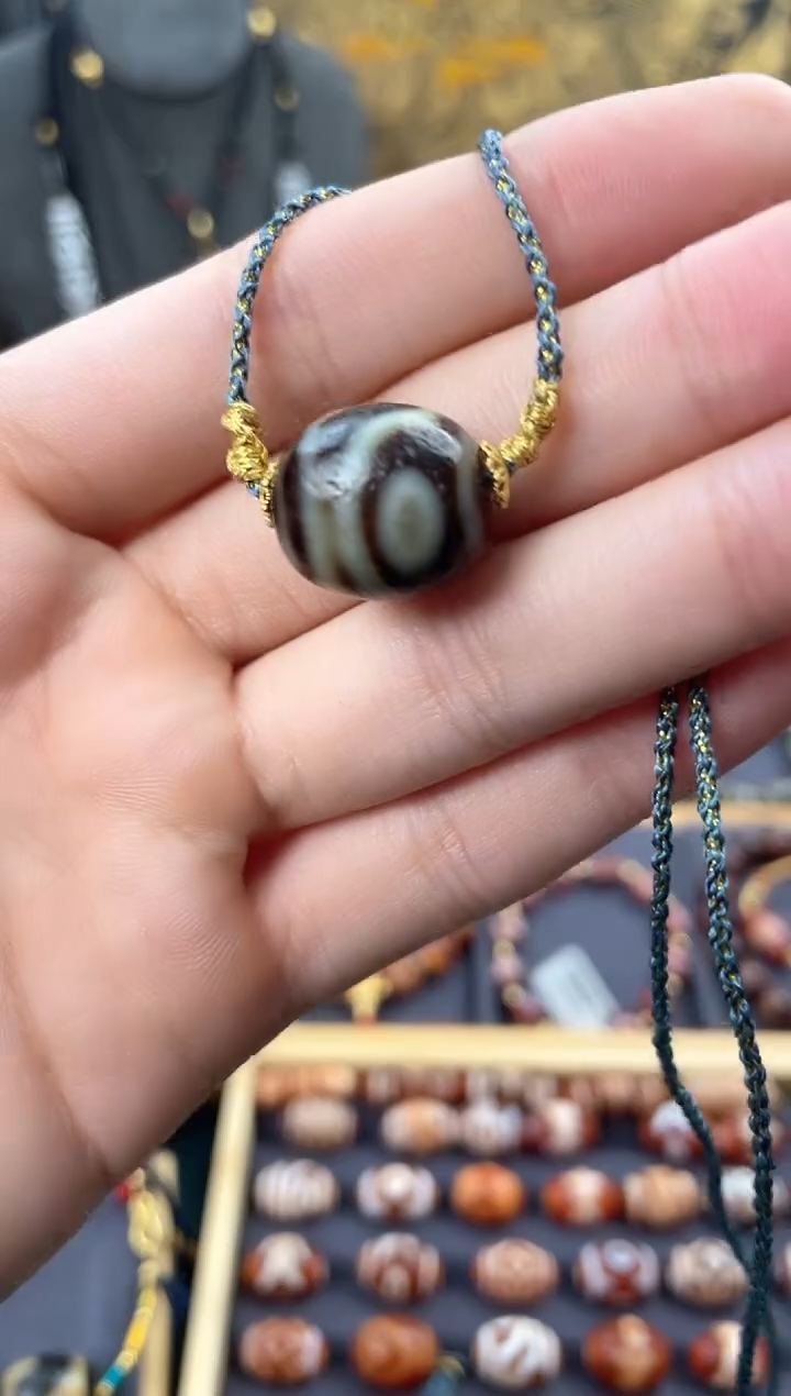 【闪购商品】玛瑙/玉髓颈饰未镶嵌美泓二眼锁骨链