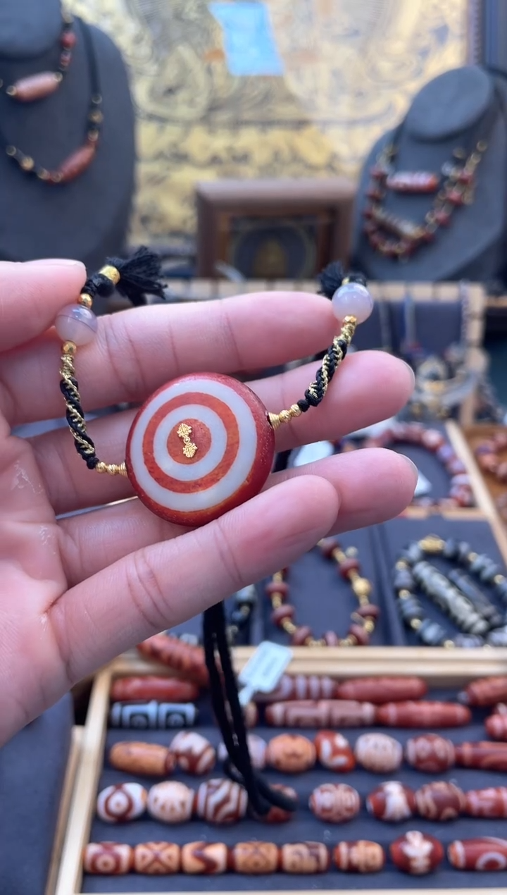 玛瑙/玉髓颈饰未镶嵌红肉羊板眼锁骨链