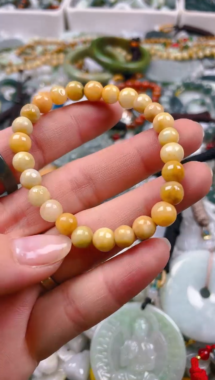 【闪购商品】翡翠颈饰未镶嵌6-7mm/P/翡翠A货一图一物