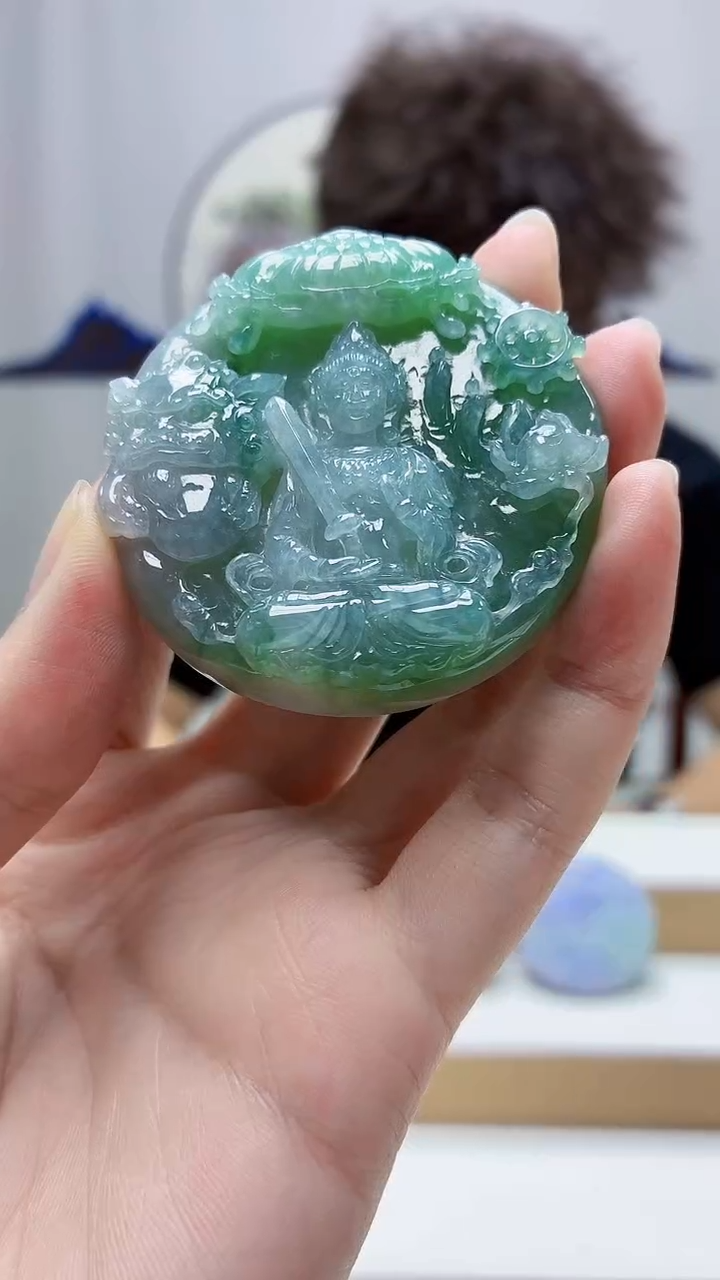 未镶嵌定制翡翠火*火4688zm-毛货挂件