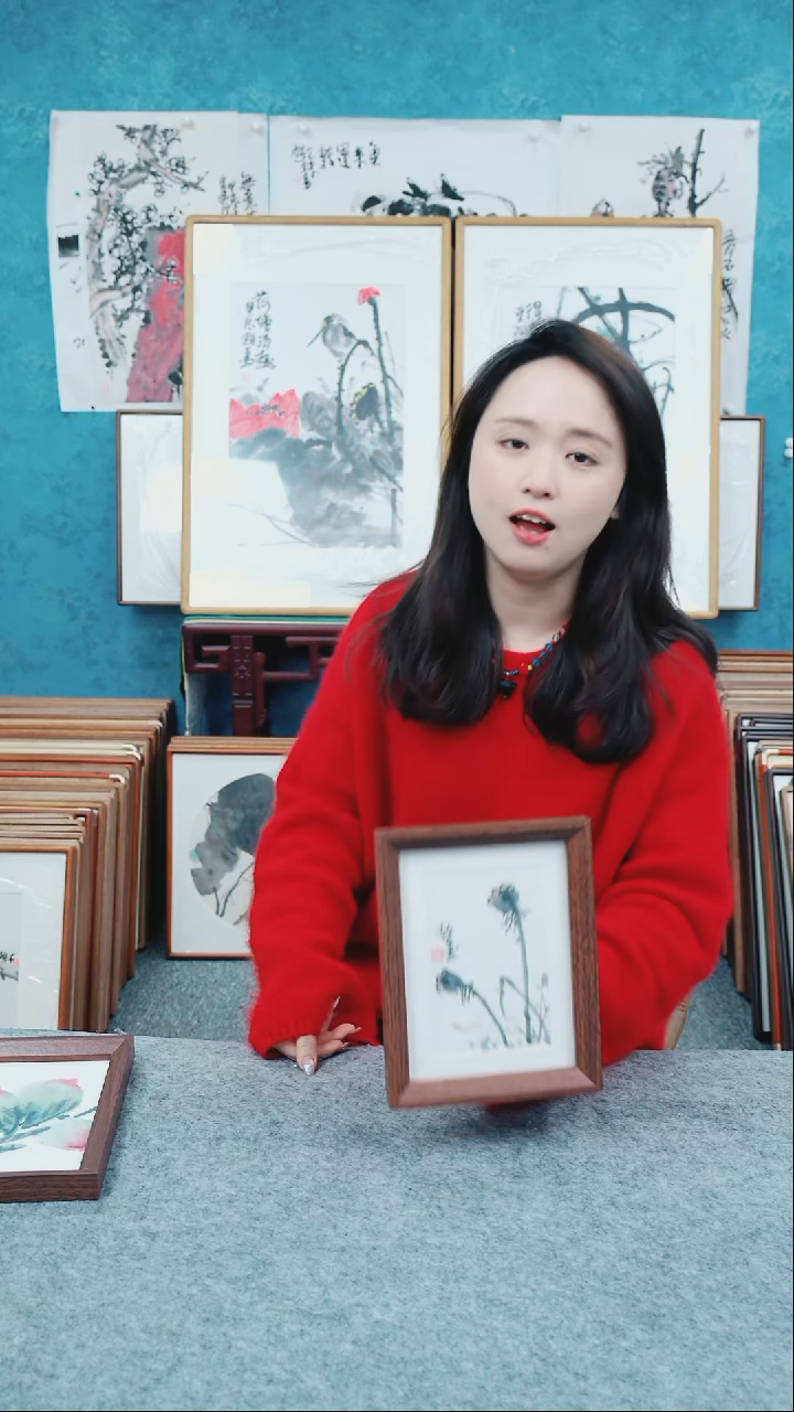 【闪购商品】国画8寸郑志超老师木质摆台