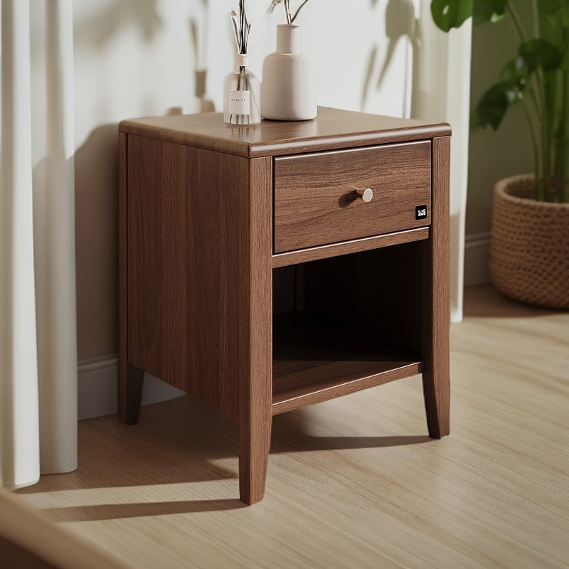 顾家木艺全实木储物柜床头柜卧室储物单抽收纳柜 PT8007G（床头柜）