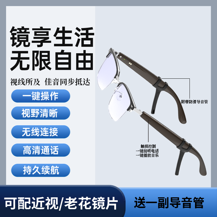 音频蓝牙眼镜 超长待机 蓝牙5.3 厂家直供S1