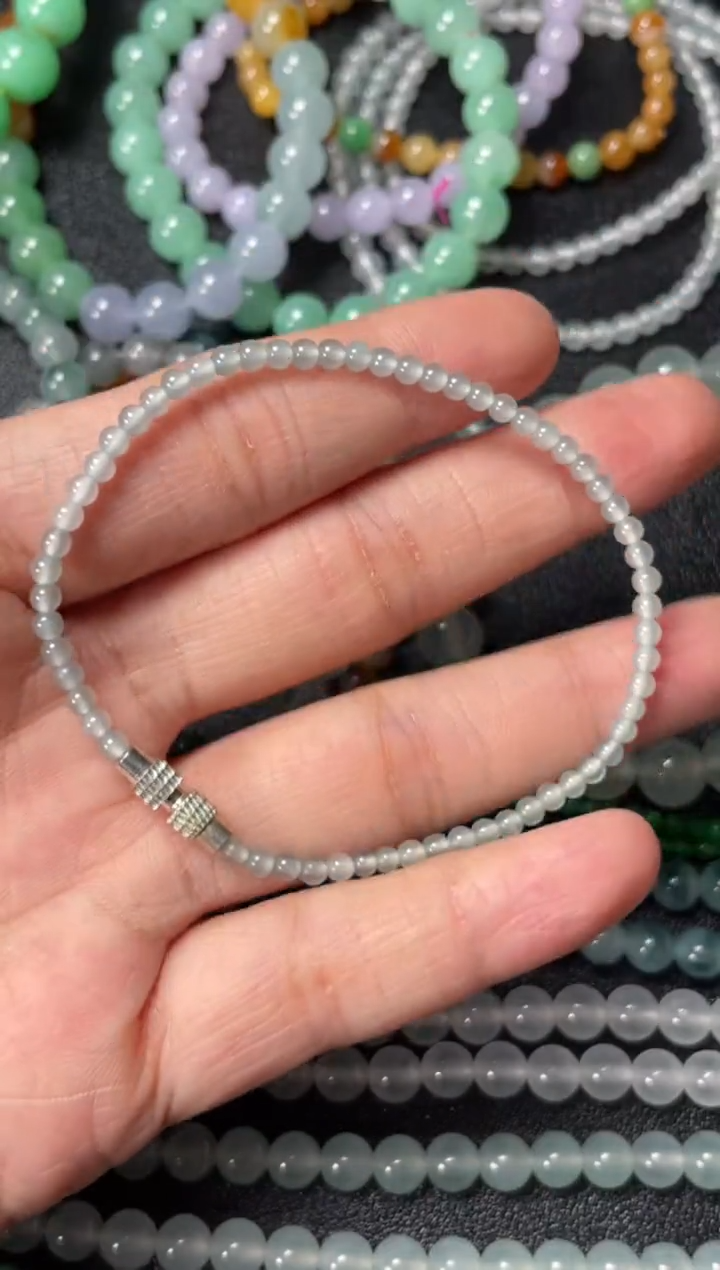 【闪购商品】翡翠手串未镶嵌危地马拉翡翠珠子手串约2+ 80%完美度