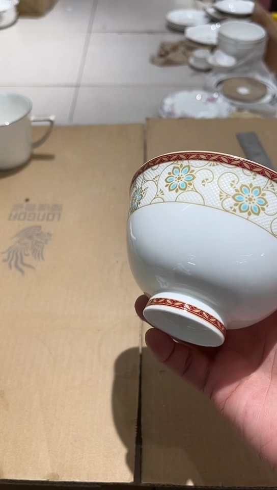 瓷4.7碗1个微瑕隆达骨瓷