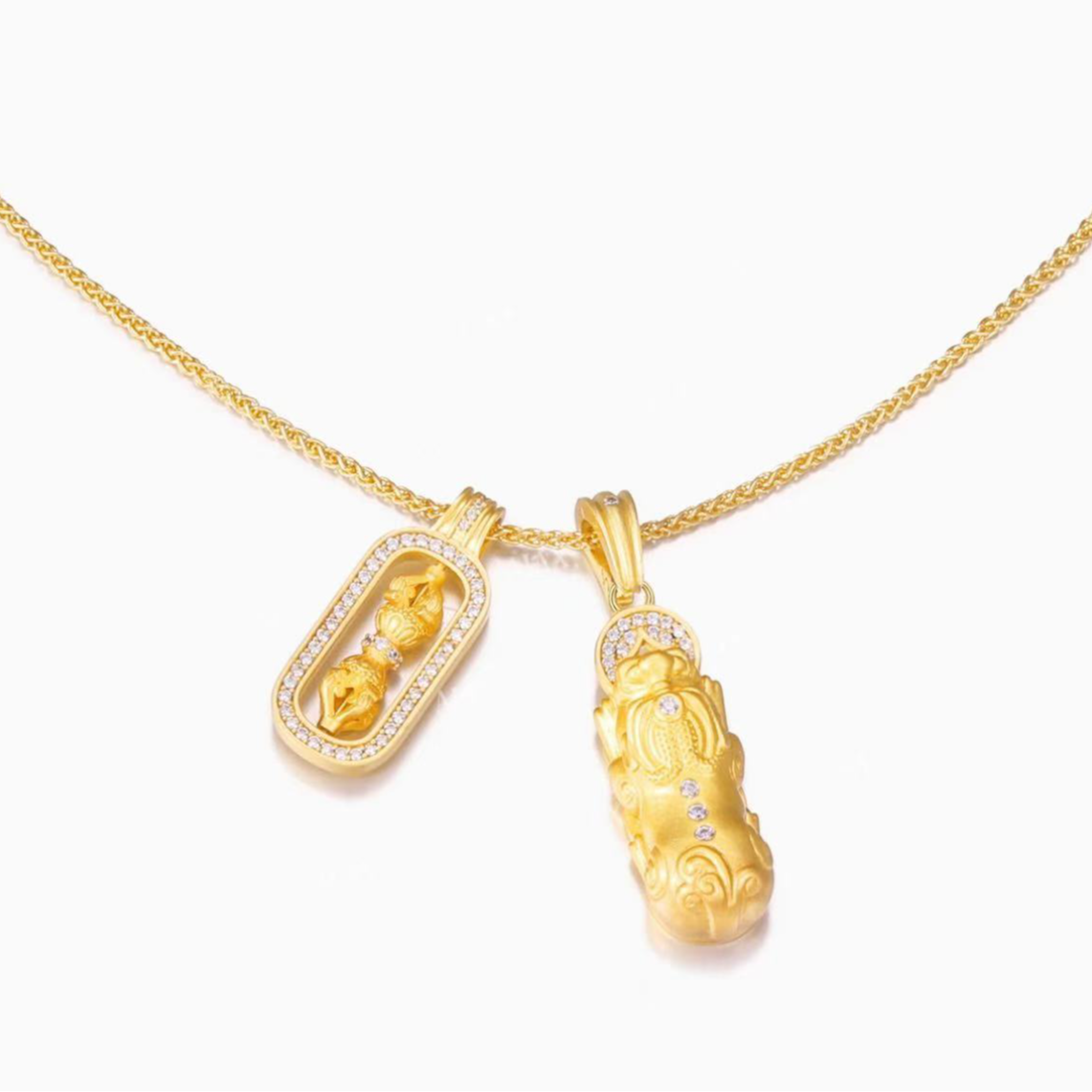 合金项链 0406 轻奢时尚百搭国风貌精致降魔杵项链