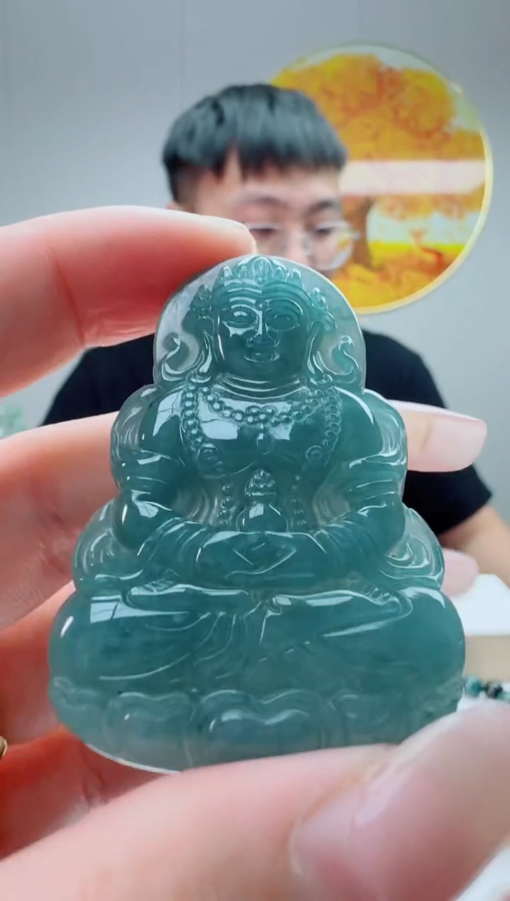 翡翠未镶嵌颈饰度母多样性随机发其一