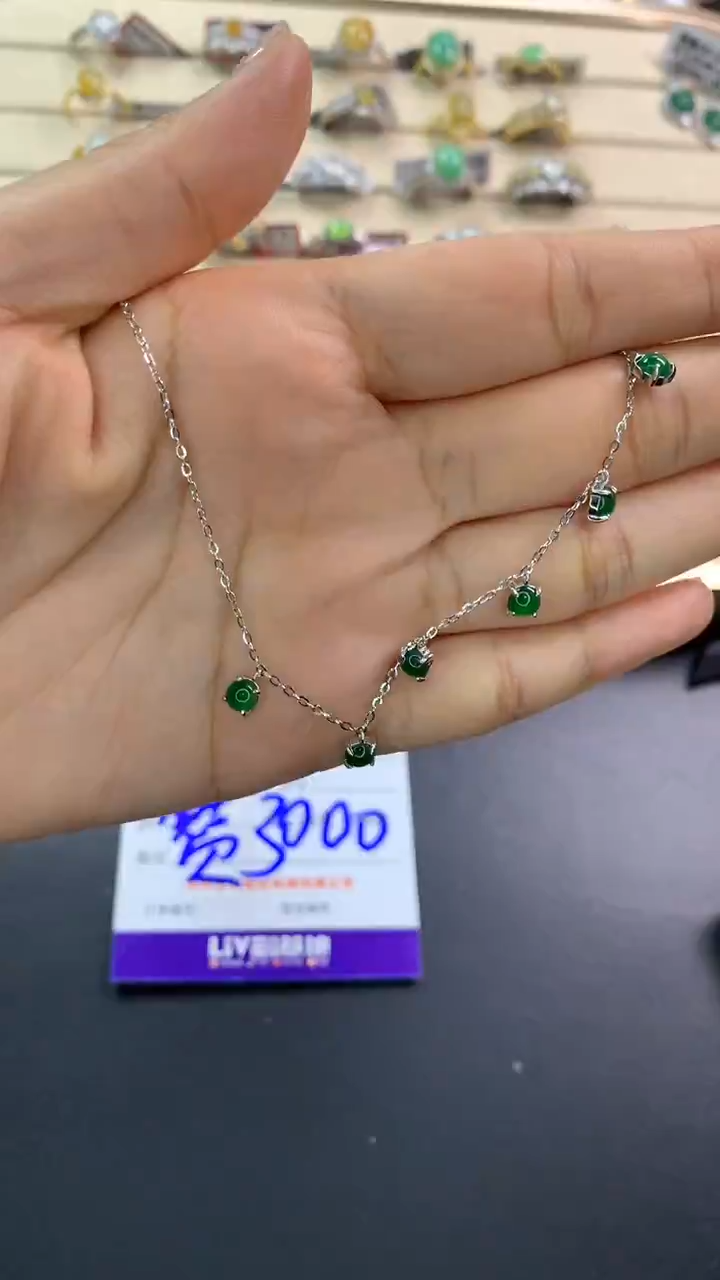 翡翠戒指银S925镶嵌翡翠 蛋面 银S925镶嵌