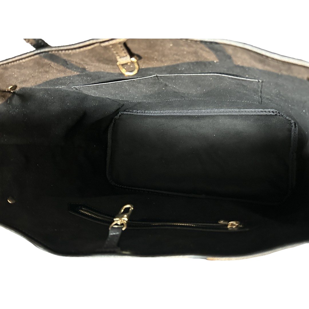 TOLEX2025新款手工女包休闲时尚百搭方块黑色31cm