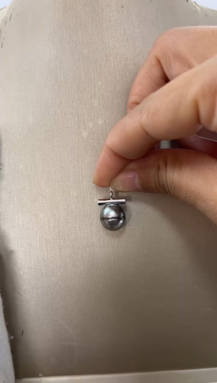 【闪购商品】海水珍珠吊坠(赠链)银S925镶嵌大溪地吊坠