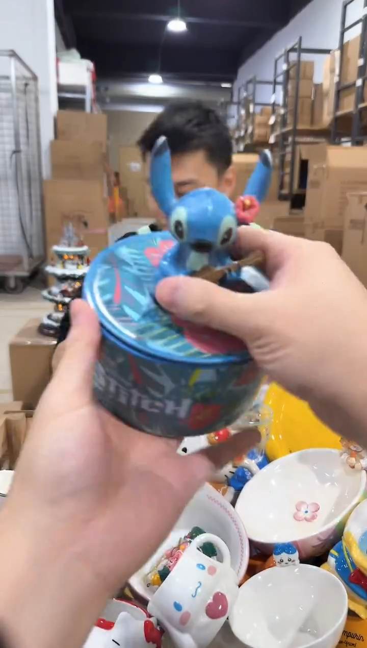 瓷片史迪仔首饰盒