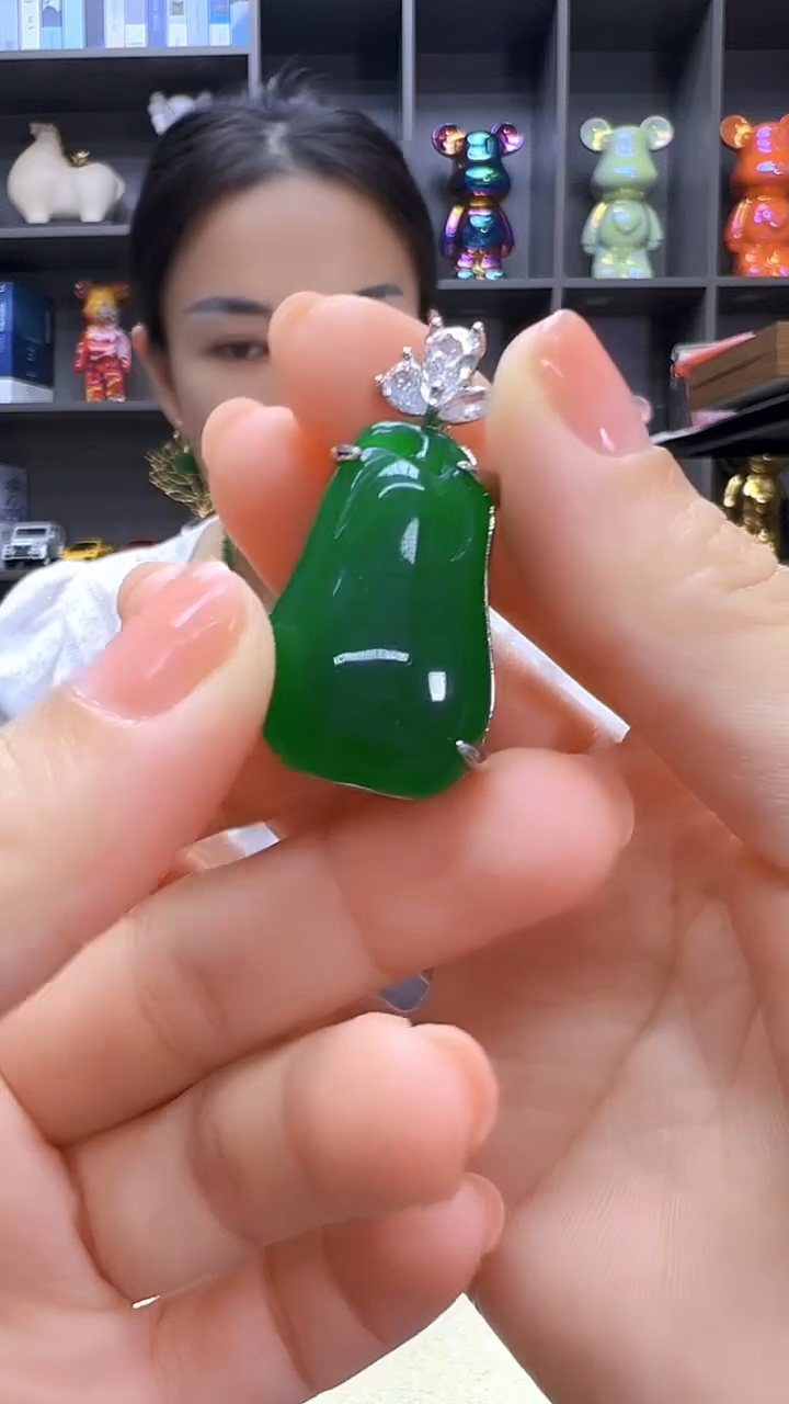 颈饰银S925镶嵌翡翠丹丹diy劲饰