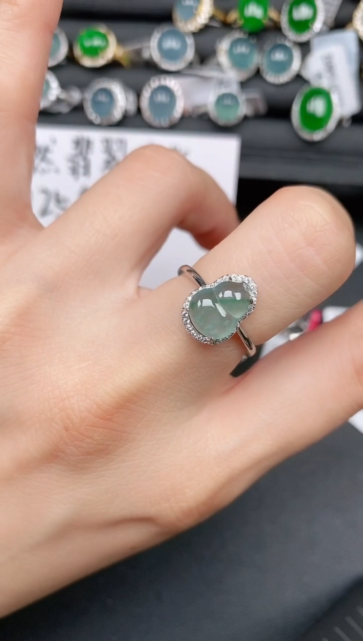翡翠戒指银S925镶嵌11111