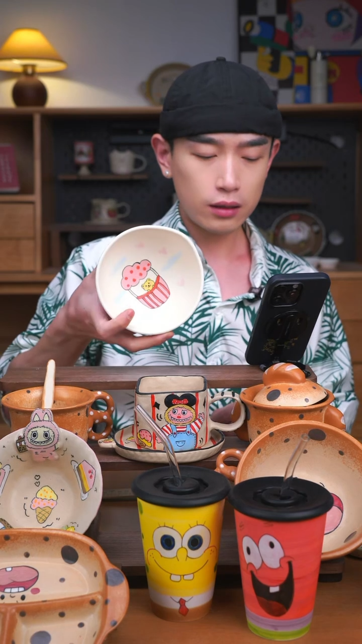 杯子景德镇可爱设计师款陶瓷