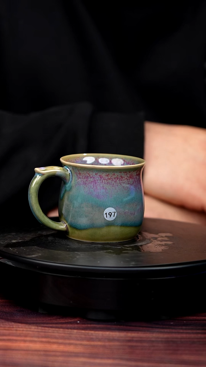 197#李盼龙一级品原矿钧瓷玉兰马克杯