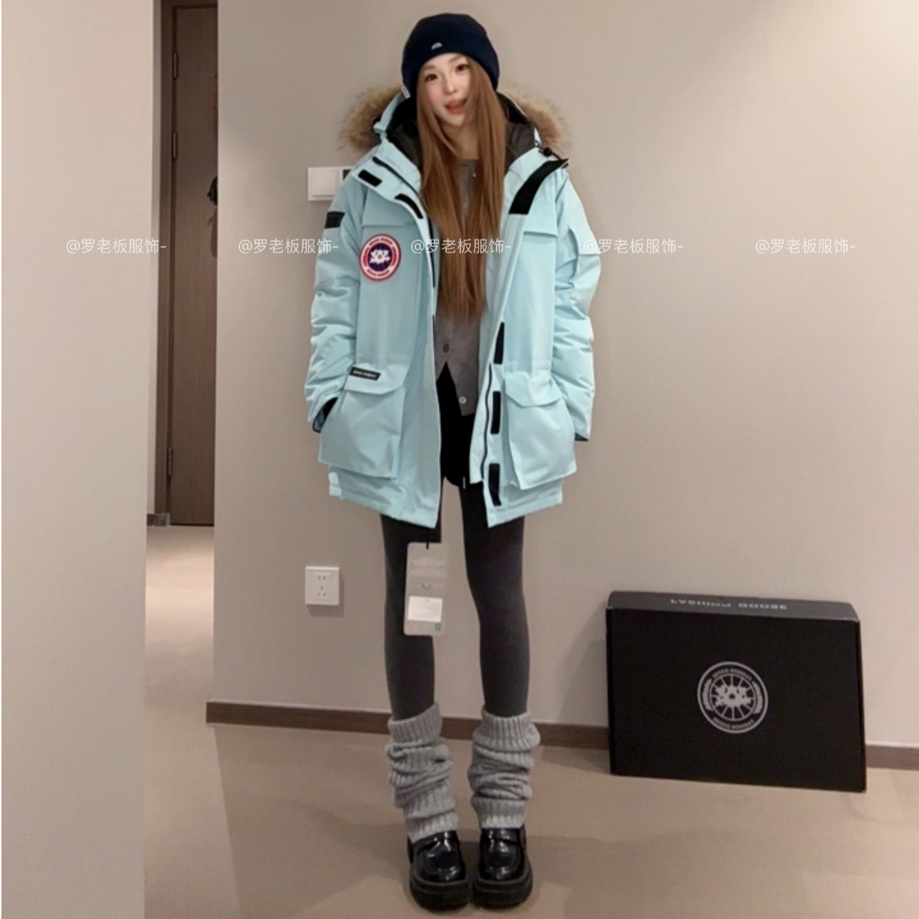 Fashion Goose拒污防水 科技面料08远征情侣羽绒服男女大毛领派克