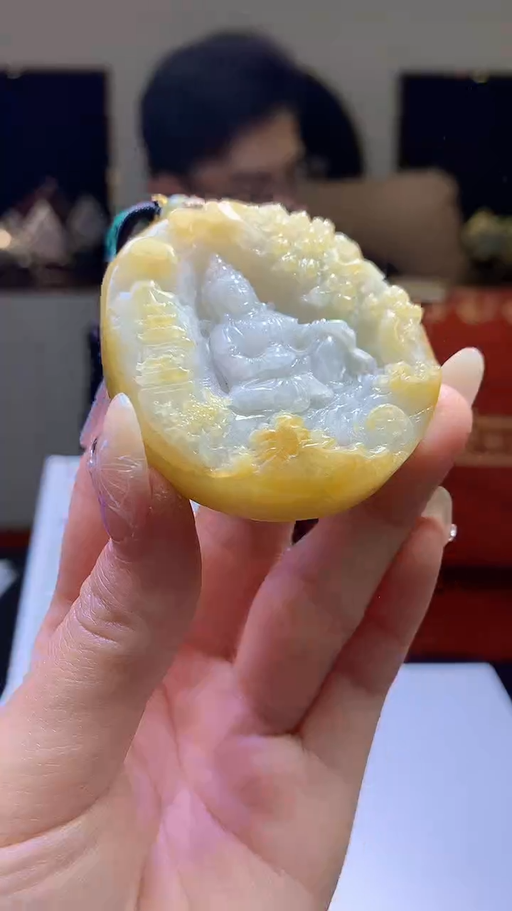 【闪购商品】定制翡翠未镶嵌8003jj-毛货挂件45