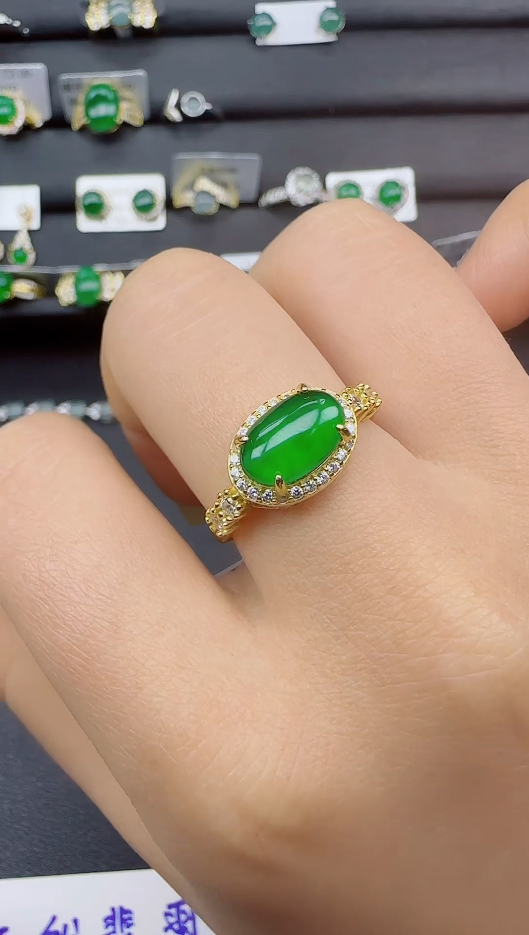 翡翠戒指银S925镶嵌11111