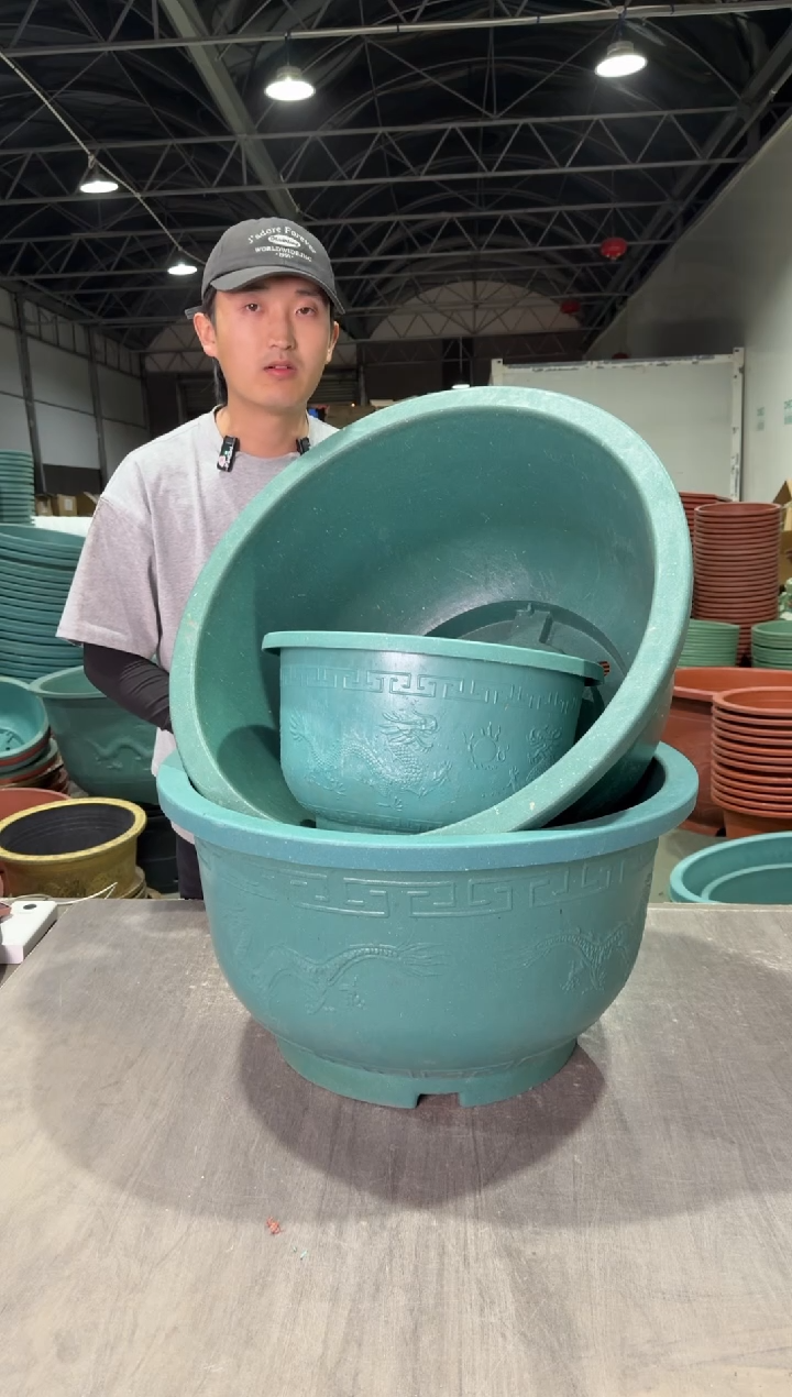 50铝塑龙盆2，40铝塑龙盆1绿色有孔