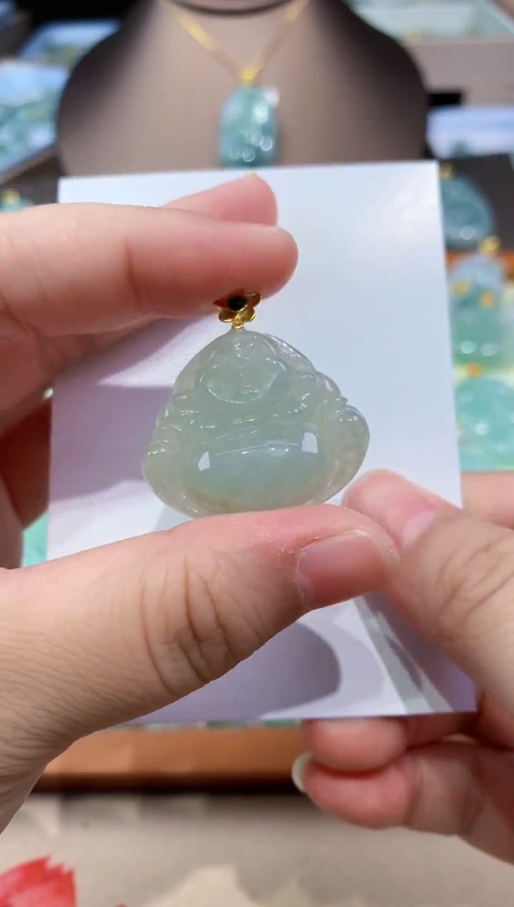 翡翠未镶嵌颈饰天然翡翠A货挂件 