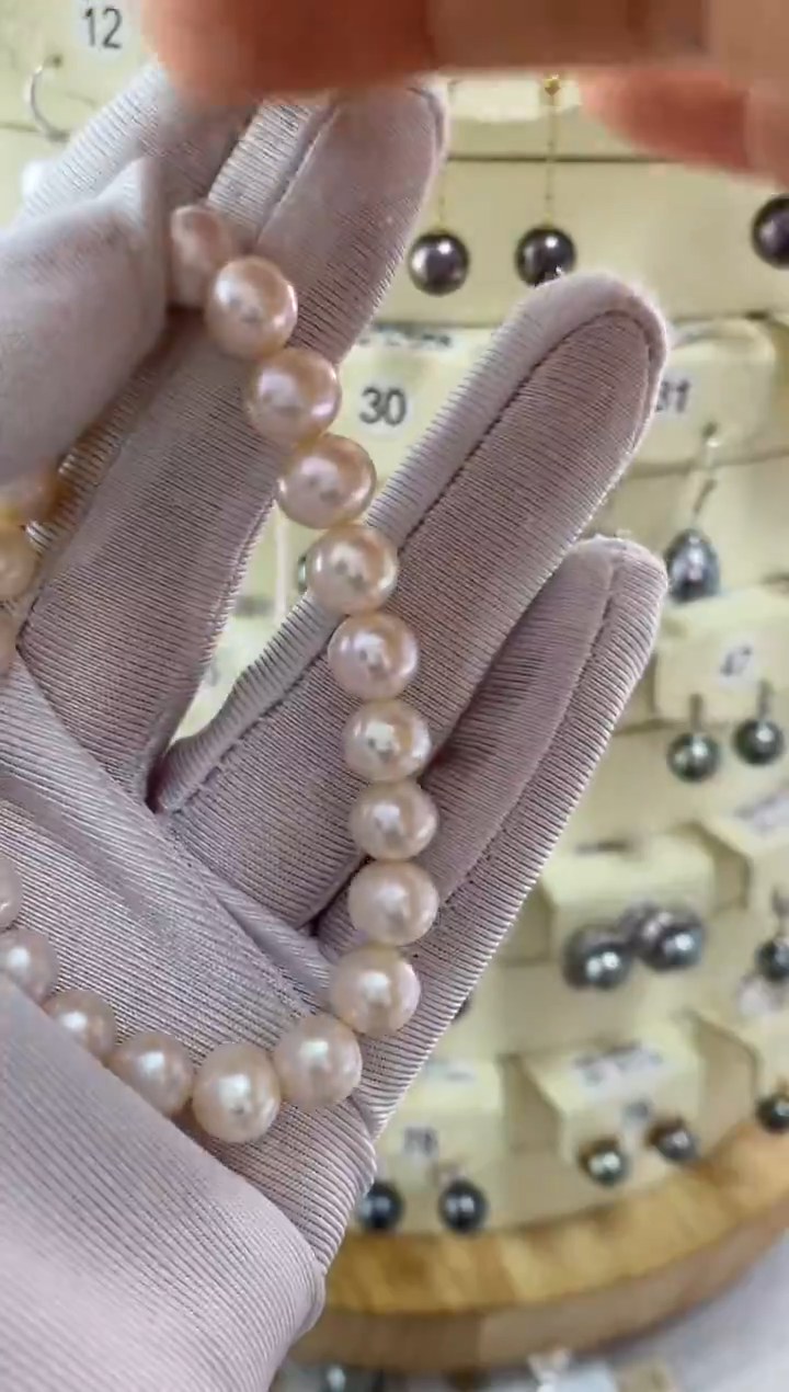 未镶嵌手链淡水珍珠8-9