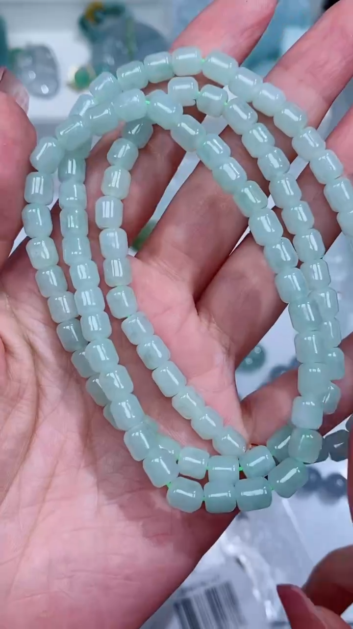 翡翠未镶嵌颈饰珠链