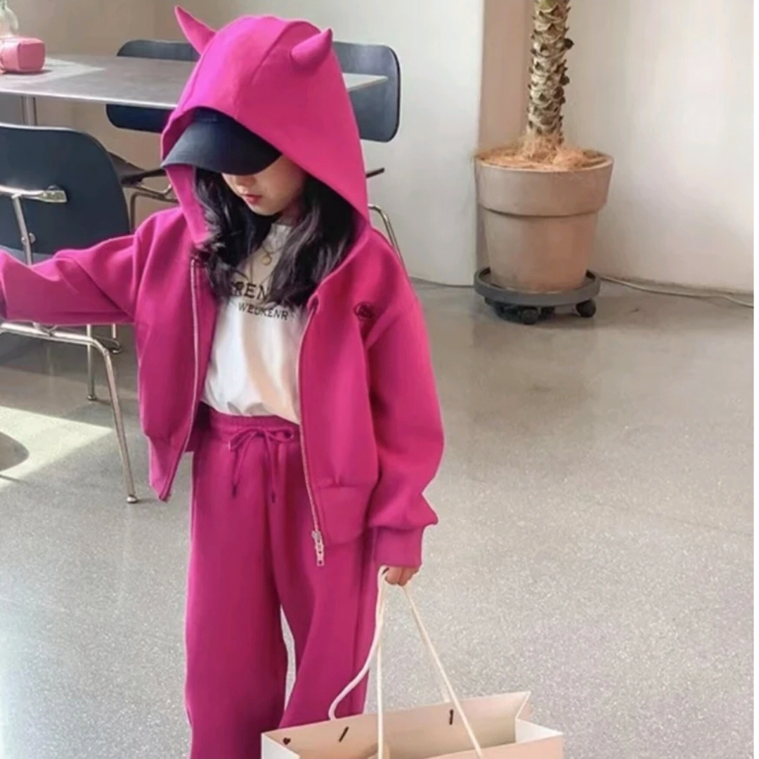 【秋上新】女童秋季新款休闲运动套装儿童套装女宝宝休闲两件套