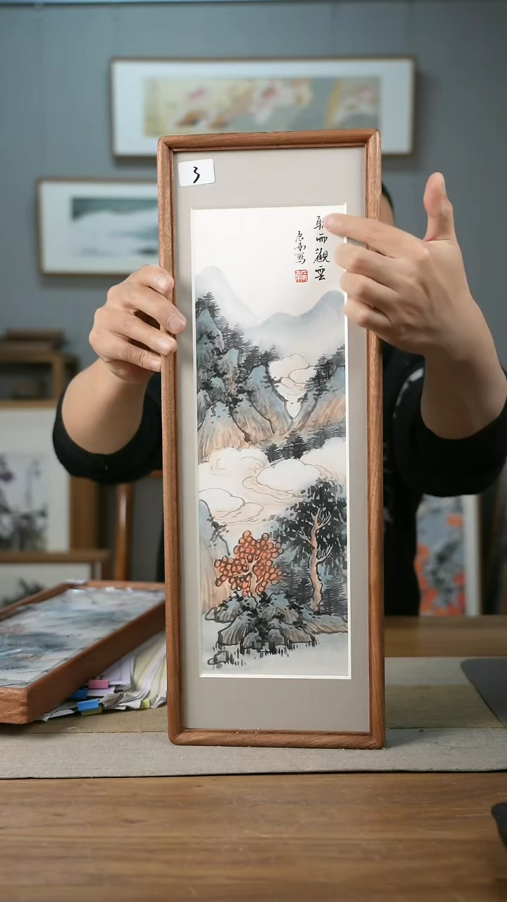 【闪购商品】书法辰南实木带框作品/每款2-4张/细微不同