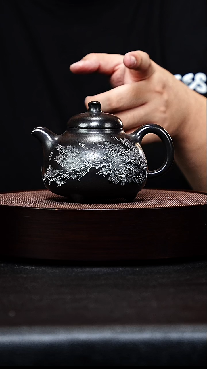 茶壶紫砂匏瓜 黑墩头