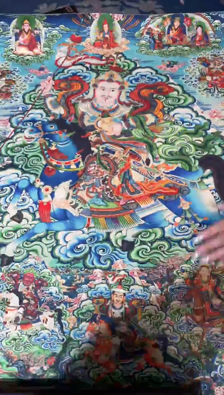 卷轴画龙妹的唐卡tk16