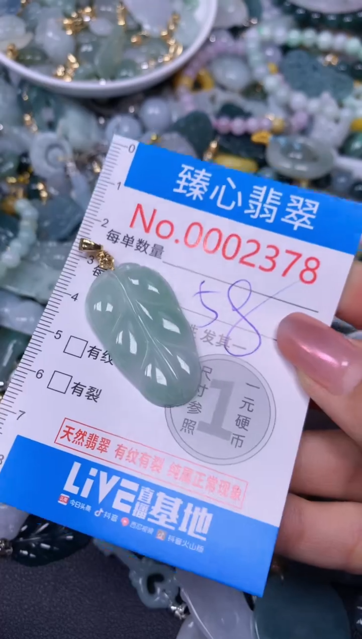 【闪购商品】翡翠颈饰未镶嵌含绳0002378