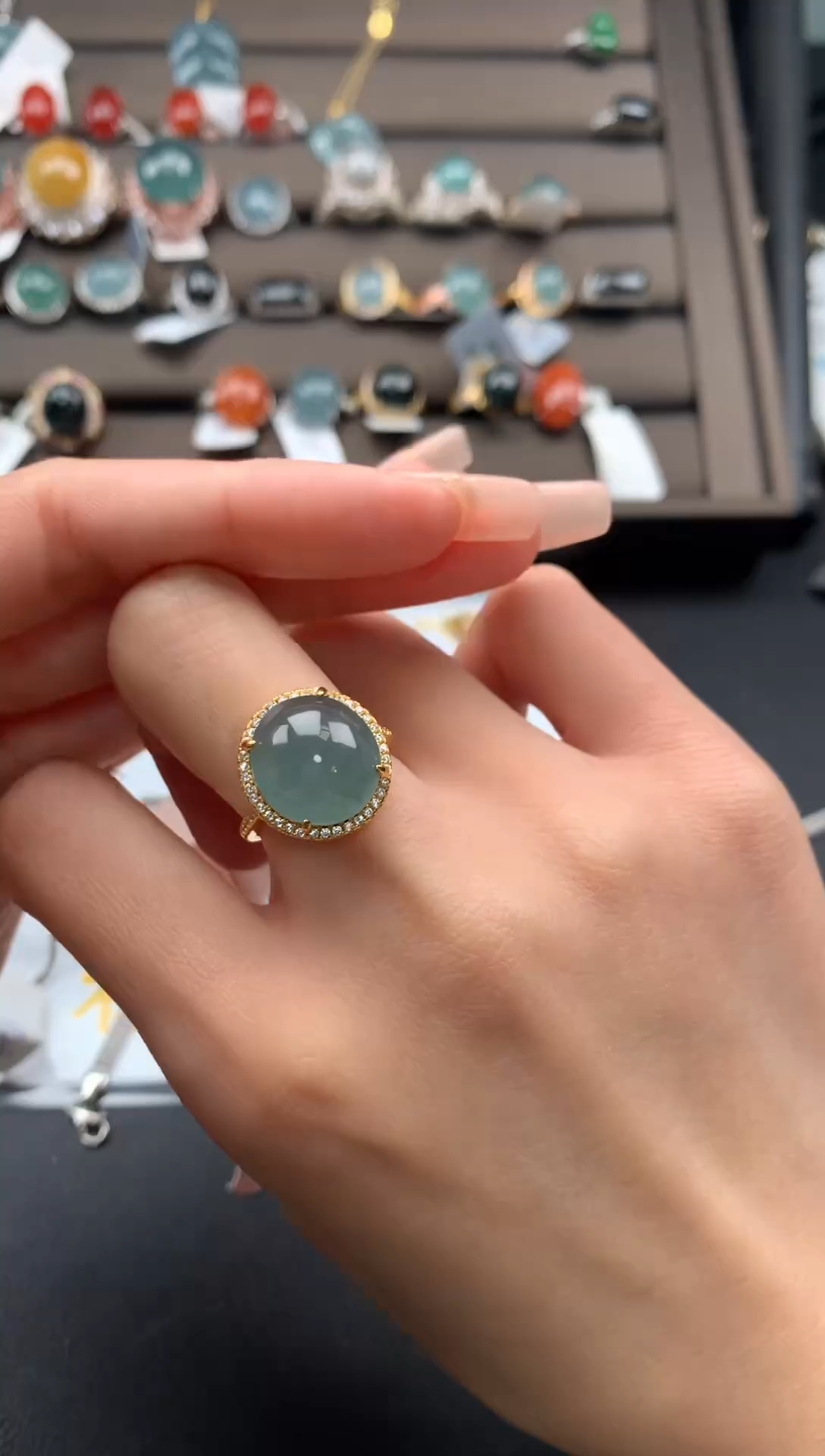 【闪购商品】翡翠戒指银S925镶嵌3213123