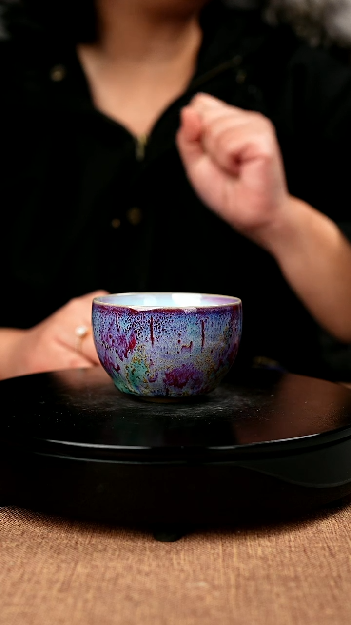 【闪购商品】325#白露伟一级品原矿钧瓷炉钧釉主人杯