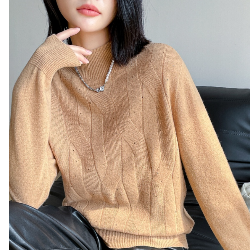 【梅姐专属】秋冬新款女士显瘦气质针织打底羊毛衫YM-QHMSY-C23127