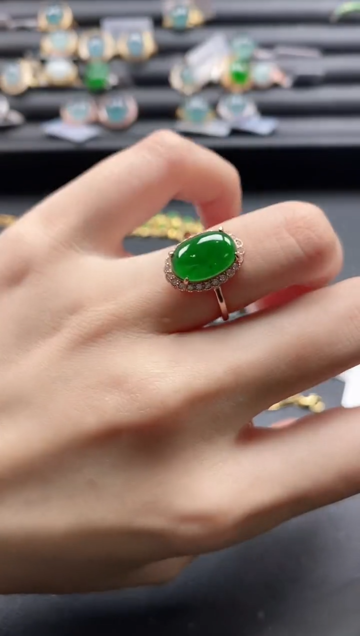 【闪购商品】翡翠戒指银S925镶嵌1111