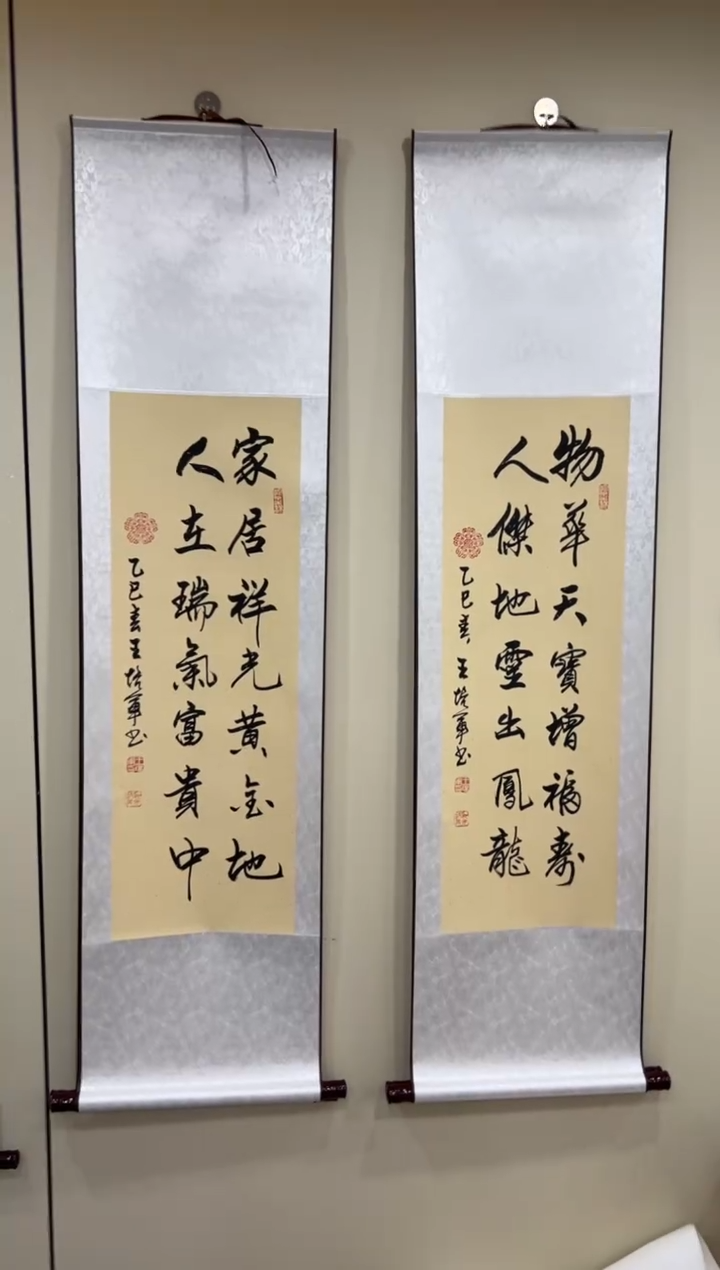 【闪购商品】书法王培军 物华天宝 家居祥光 四尺四开