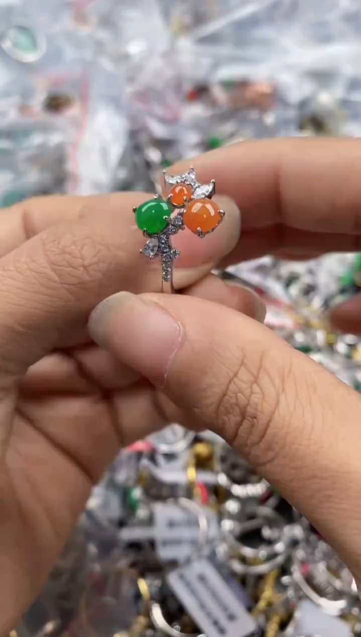 银S925镶嵌戒指翡翠111                   7