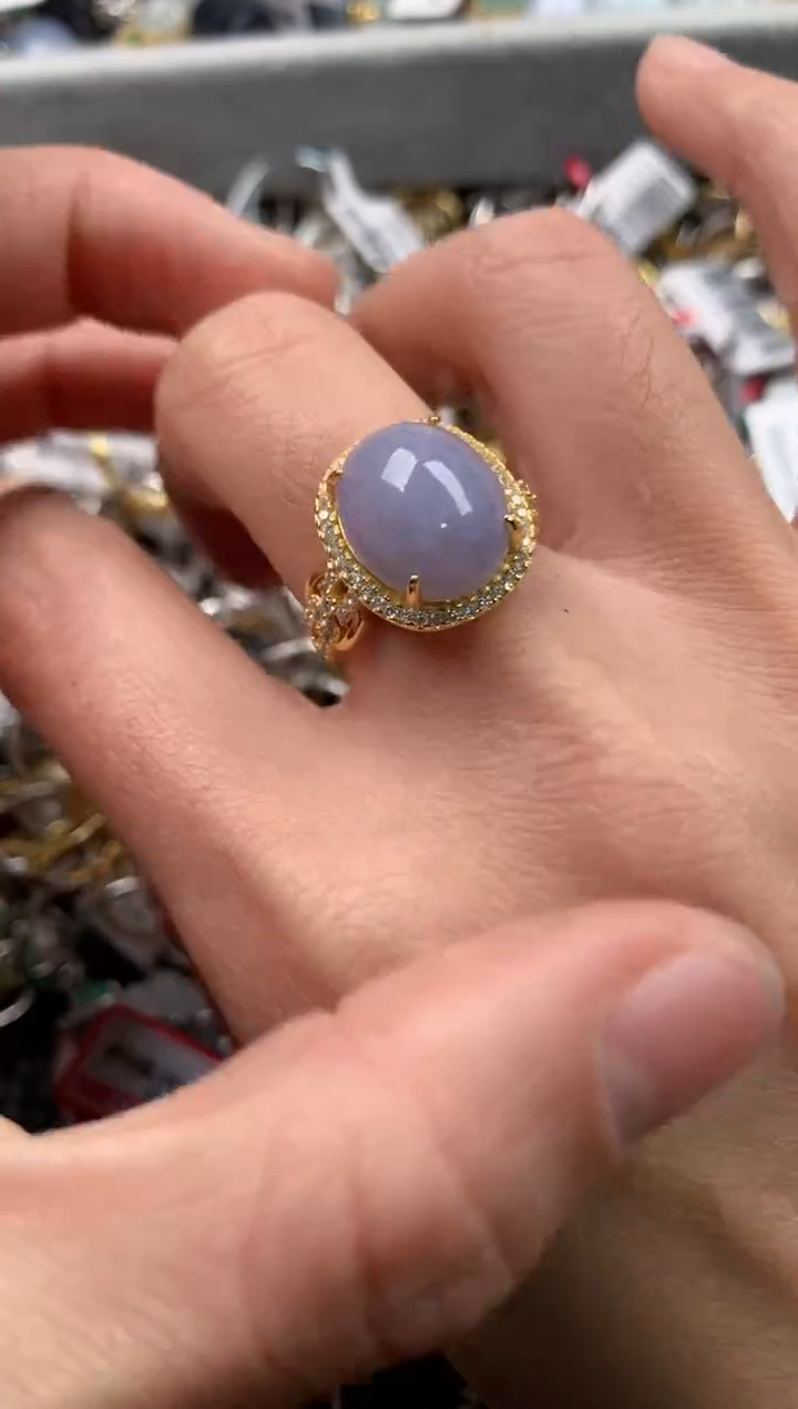 银S925镶嵌戒指翡翠888      2