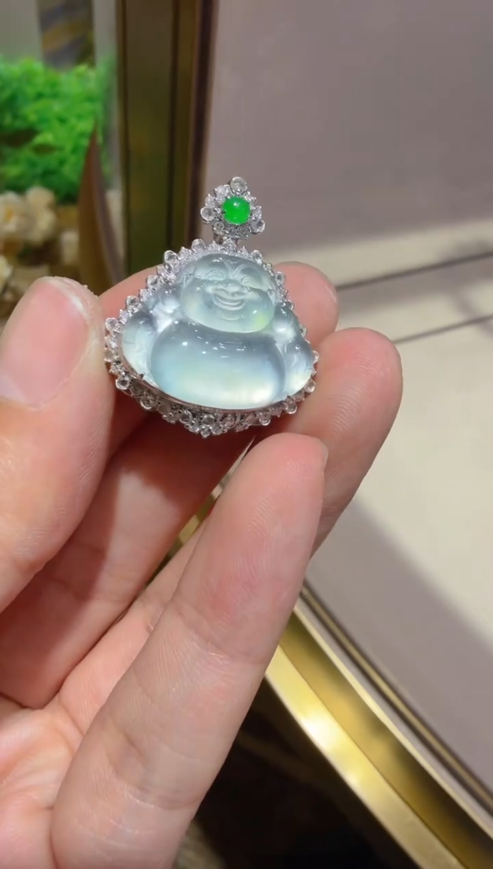 吊坠(不含链)18K金镶嵌翡翠多样性团购发一件