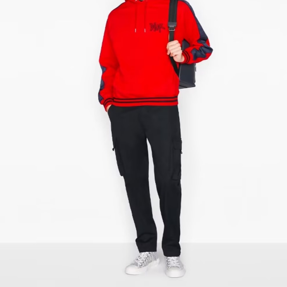 未使用 DIOR/迪奥 Dior 迪奥男士红色联名款加绒卫衣 卫衣 114548