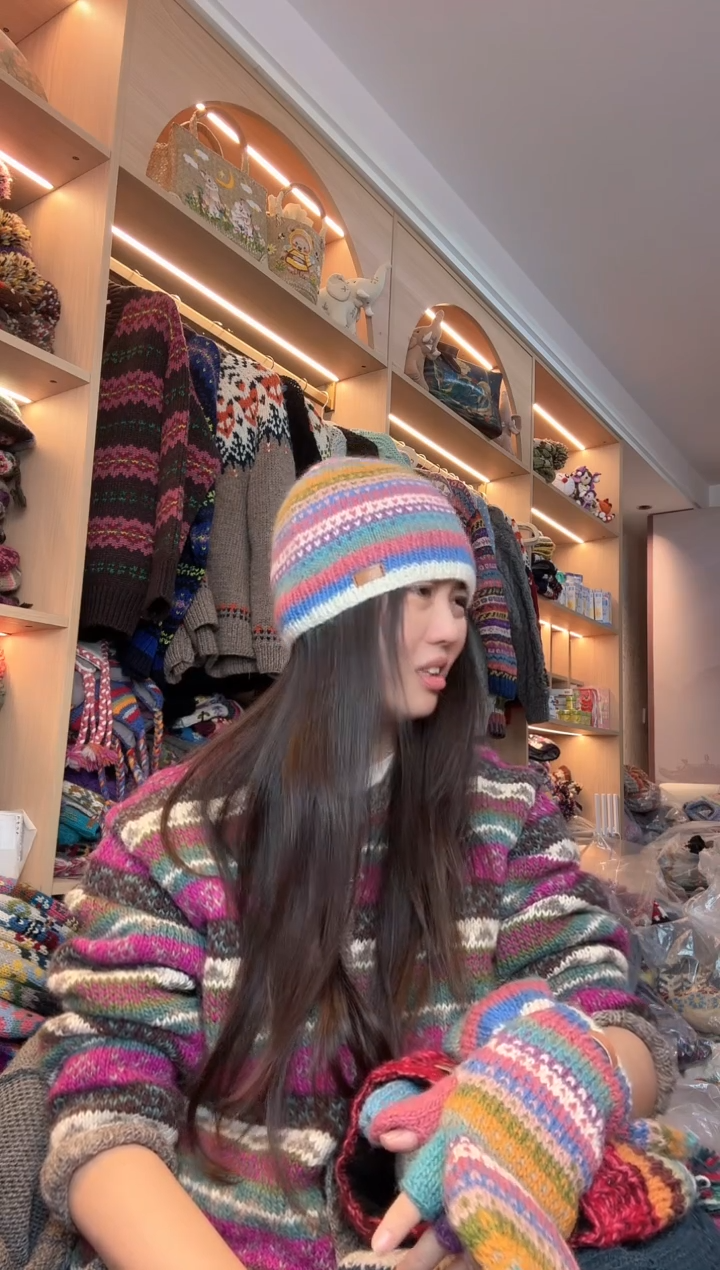 羊毛糖果色帽子  