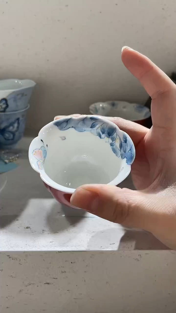胭脂红茶杯                  